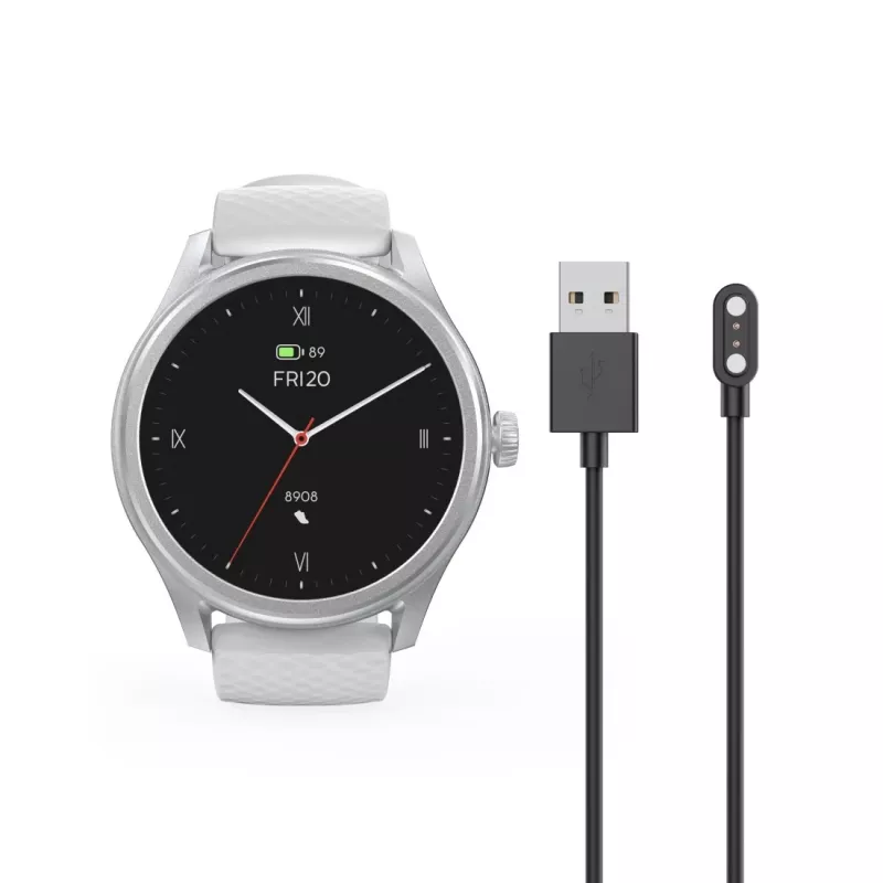 Smartwatch Hama Fit Watch 5010, LCD da 1,38 pollici (3,51 cm), 46 mm, frequenza cardiaca, SpO2, IP68, Bluetooth, argento