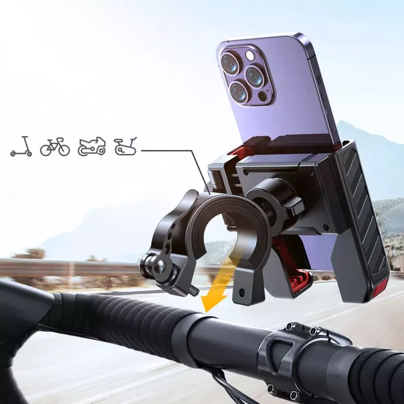 Supporto per cellulare da moto Joyroom JR-ZS266 morsetto regolabile sicuro per manubrio