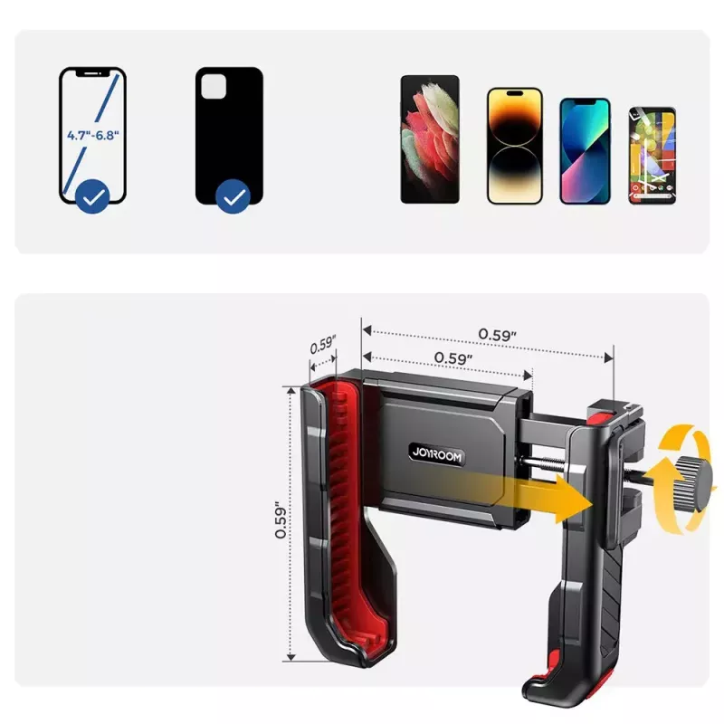 Supporto per cellulare da moto Joyroom JR-ZS266 morsetto regolabile sicuro per manubrio