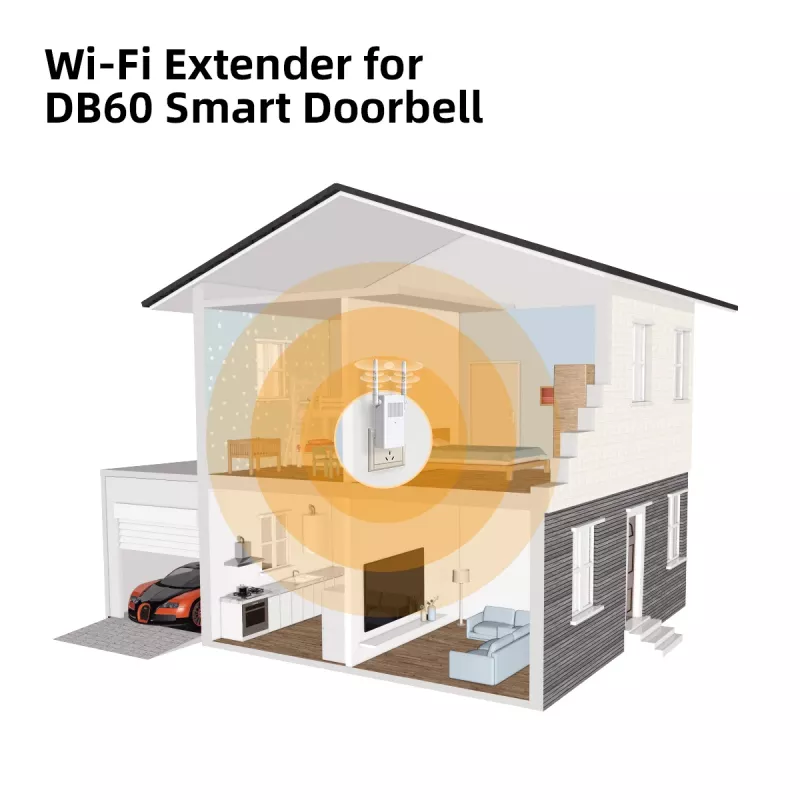 Imou DB60 Kit nero telecamera di sicurezza senza fili 5MP 2560x1920
