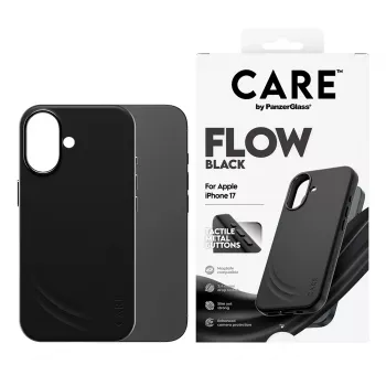 Custodia protettiva PanzerGlass CARE Feature FLOW Case nero compatibile MagSafe per iPhone 17