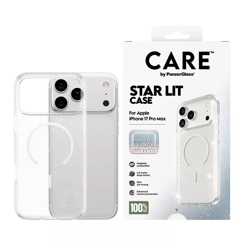 Cover PanzerGlass CARE by Flagship Case Urban Explorer Star Lit White compatibile MagSafe iPhone 17 Pro Max
