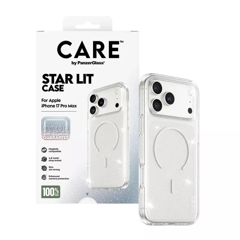 Cover PanzerGlass CARE by Flagship Case Urban Explorer Star Lit White compatibile MagSafe iPhone 17 Pro Max