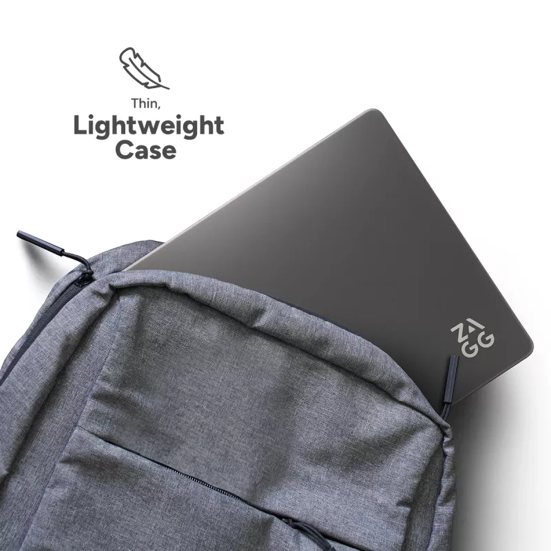 Custodia rigida Zagg per MacBook Air 13 (M3/M2) – Smoke, custodia protettiva su misura