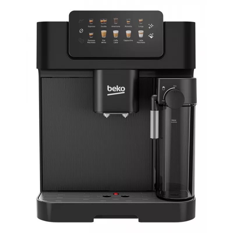 Beko CEG7304B CaffeExperto macchina per caffè automatica con lancia vapore, macchina per espresso, 2 l, chicchi di caffè, macinacaffè integrato, 1350 W, nero, argento