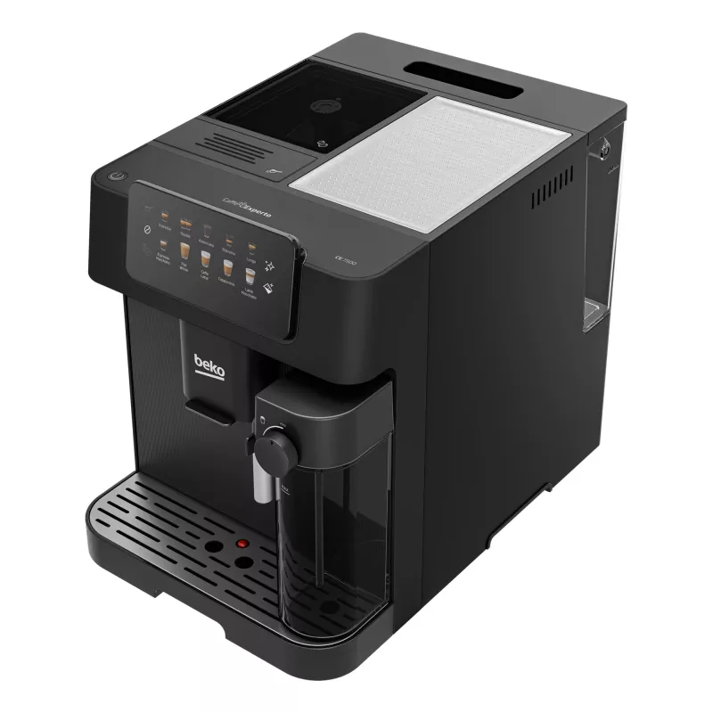 Beko CEG7304B CaffeExperto macchina per caffè automatica con lancia vapore, macchina per espresso, 2 l, chicchi di caffè, macinacaffè integrato, 1350 W, nero, argento