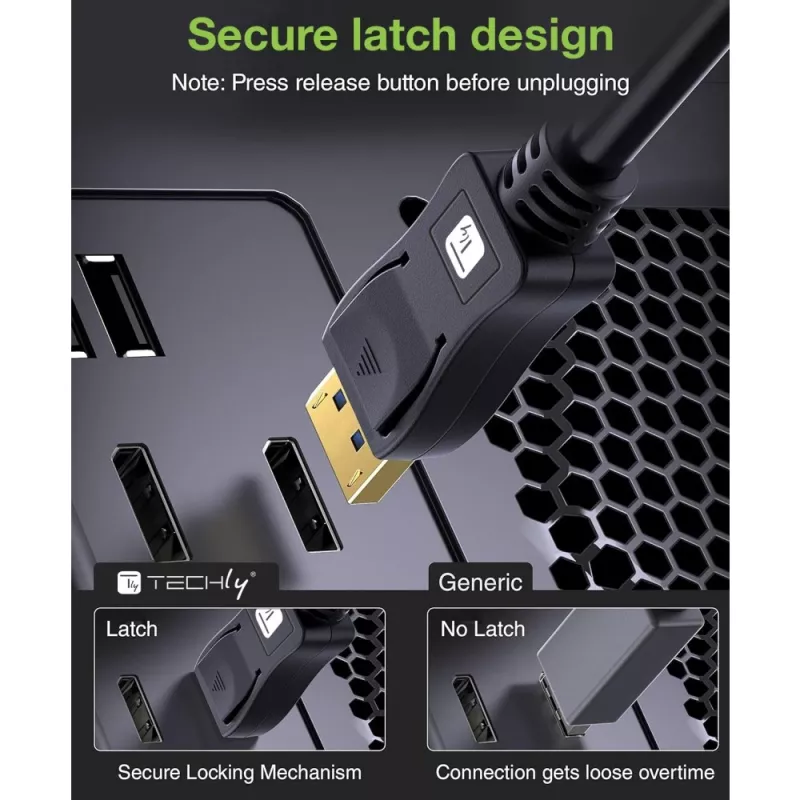 Cavo DisplayPort Techly ICOC-DSP-A21-020 2 m nero