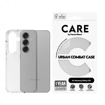 Cover PanzerGlass Samsung Galaxy S25 trasparente Urban Combat Clear Frame