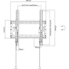 Techly ICA-PLB 59T supporto da parete per TV 32-70 pollici (81-178 cm), inclinabile, 70 kg, slim 49 mm, nero