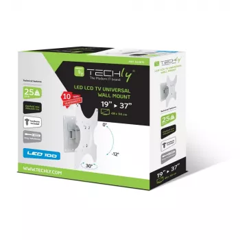 Techly supporto a parete per LCD LED 19-37'' inclinabile 1 snodo bianco ICA-LCD 2900WH