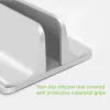 Techly ICA-TBL 010 supporto verticale in alluminio per laptop fino a 17 pollici, larghezza regolabile