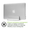 Techly ICA-TBL 010 supporto verticale in alluminio per laptop fino a 17 pollici, larghezza regolabile
