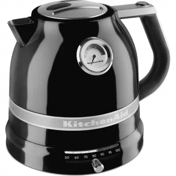 Bollitore elettrico KITCHENAID 1,5 L 2400 W nero, 7 impostazioni di temperatura, acciaio inox/alluminio
