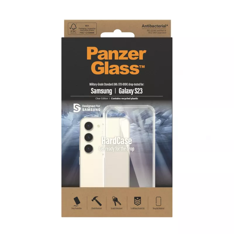 PanzerGlass ® HardCase trasparente Samsung Galaxy S23, cover, Samsung, Samsung - Galaxy S23, trasparente