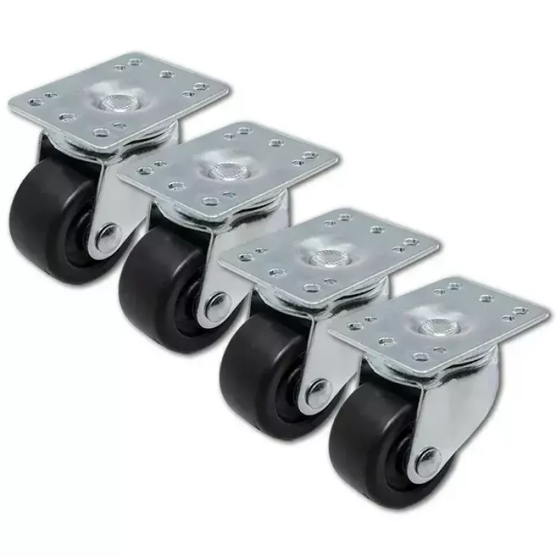 Set di rotelle per rack QOLTEC 4 pezzi senza freno modello 54508