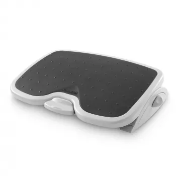 Poggiapiedi Kensington SoleMate Plus inclinazione regolabile 0–20°, altezza 8,89–12,7 cm, piattaforma 45×35 cm, nero/grigio