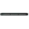 Patch panel Intellinet, Cat6, FTP, 24 porte, 1U, schermato, barrette LSA 90° Top-Entry, nero