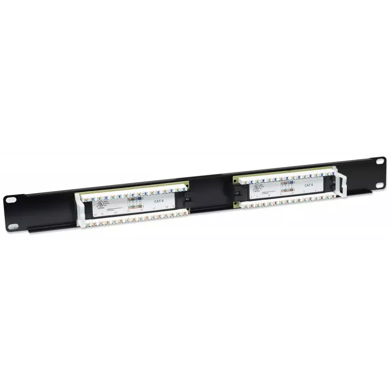 Patch panel Intellinet, Cat6, UTP, 16 porte, 1U, nero