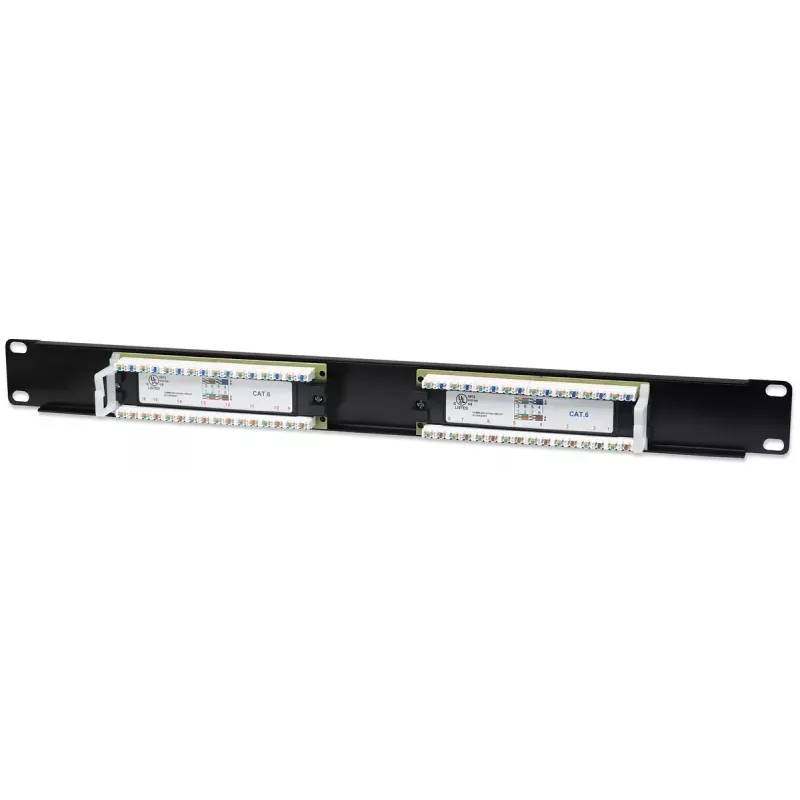 Patch panel Intellinet, Cat6, UTP, 16 porte, 1U, nero