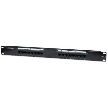 Patch panel Intellinet, Cat6, UTP, 16 porte, 1U, nero