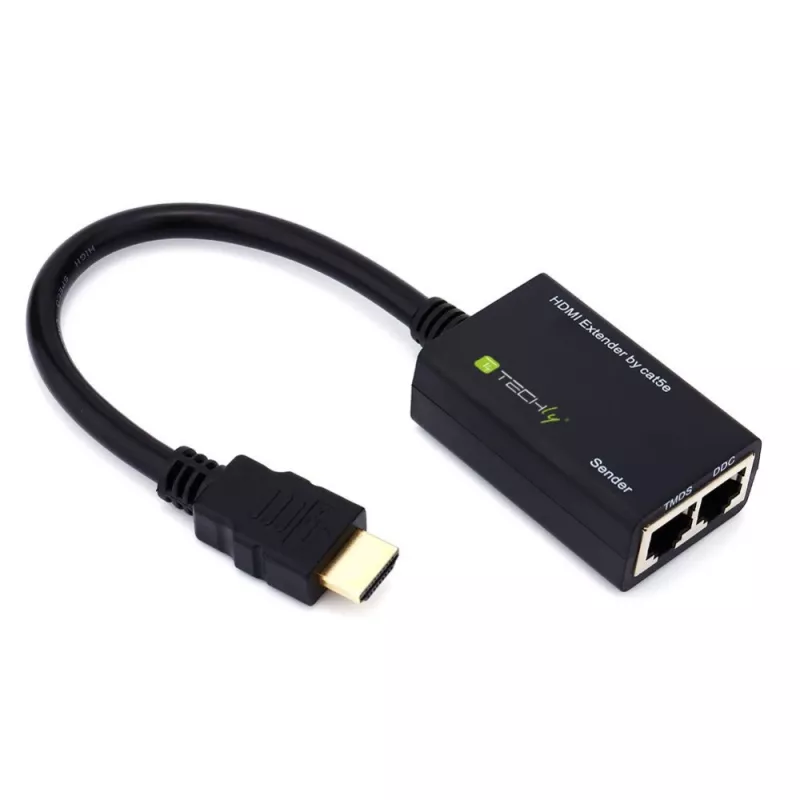 Amplificatore Techly HDMI Cat 5e / 6 compatto 30m IDATA EXT-E30D