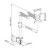 Supporto da tavolo Techly per monitor 13-27 pollici braccio lungo inclinabile ICA-LCD 502BK