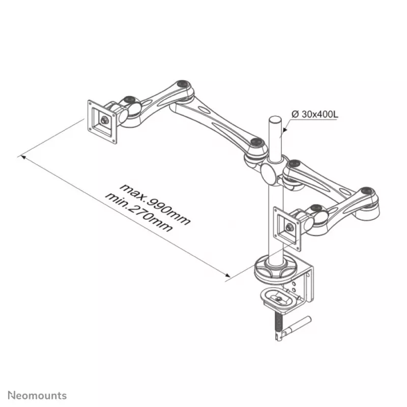 Supporto monitor Neomounts FPMA-D930D 10-30 pollici