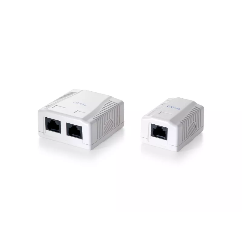 Presa da parete Equip 2 porte Cat.5e, RJ-45, 5e, bianco, 59 mm, 29,5 mm, 61 mm