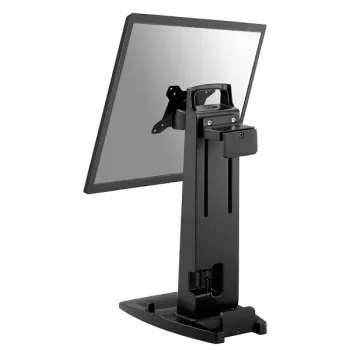Supporto da tavolo inclinabile/girevole/rotante Neomounts e supporto THIN CLIENT per monitor 10-30 pollici, regolabile in altezza - nero