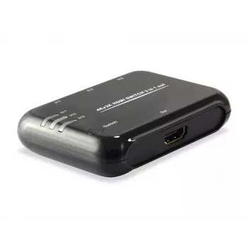 Switch HDMI 1.4 Equip 3x1, HDMI, plastica, nero, IR, 7.1 canali, DTS-HD, Dolby TrueHD
