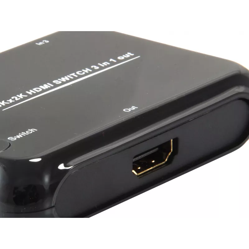 Switch HDMI 1.4 Equip 3x1, HDMI, plastica, nero, IR, 7.1 canali, DTS-HD, Dolby TrueHD