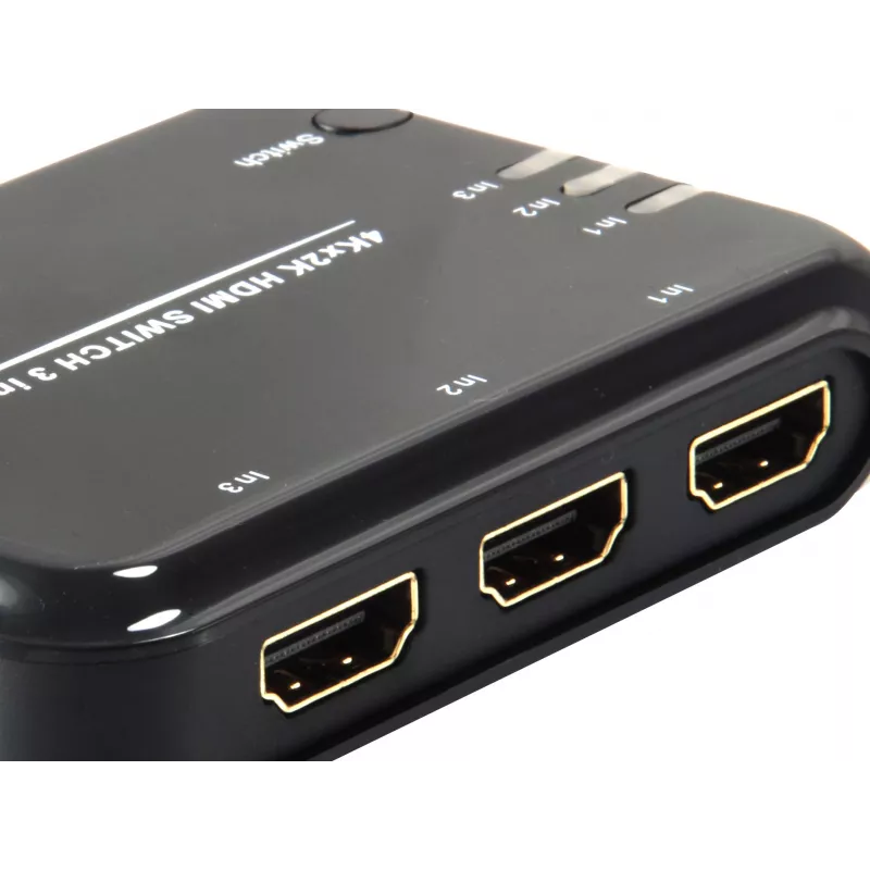 Switch HDMI 1.4 Equip 3x1, HDMI, plastica, nero, IR, 7.1 canali, DTS-HD, Dolby TrueHD