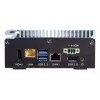 Shuttle Edge PC SPCEL02, Intel Celeron J6412, 1x HDMI, 2x 2.5G LAN, 1x COM, DIO (4x in, 4x out), 3x USB, 2x M.2, 12-24V, funzionamento continuo 24/7, senza ventola, incl. staffa VESA e guida DIN