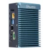 Shuttle Edge PC SPCEL02, Intel Celeron J6412, 1x HDMI, 2x 2.5G LAN, 1x COM, DIO (4x in, 4x out), 3x USB, 2x M.2, 12-24V, funzionamento continuo 24/7, senza ventola, incl. staffa VESA e guida DIN