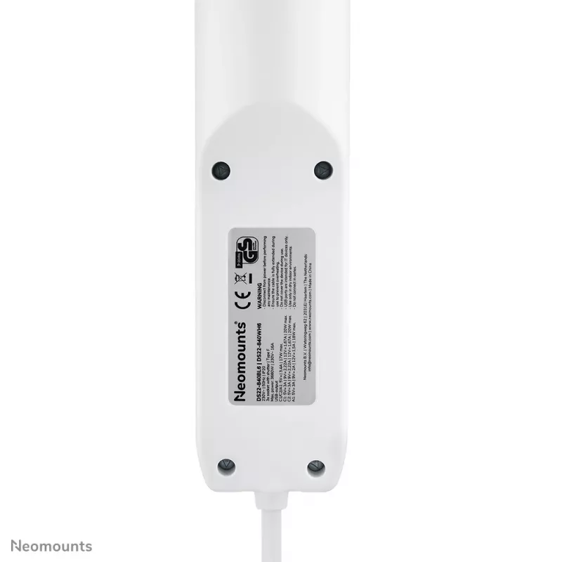 Neomounts DS22-840WH6 Presa da scrivania con morsetto e porte USB-C e USB-A – ricarica rapida