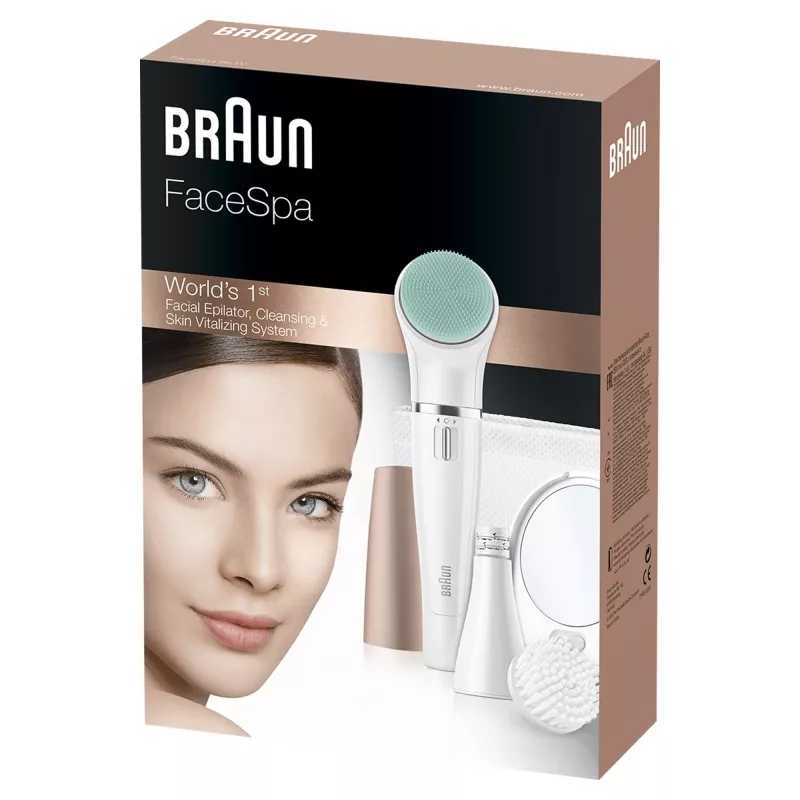 Epilatore viso Braun FaceSpa 851V Gold White