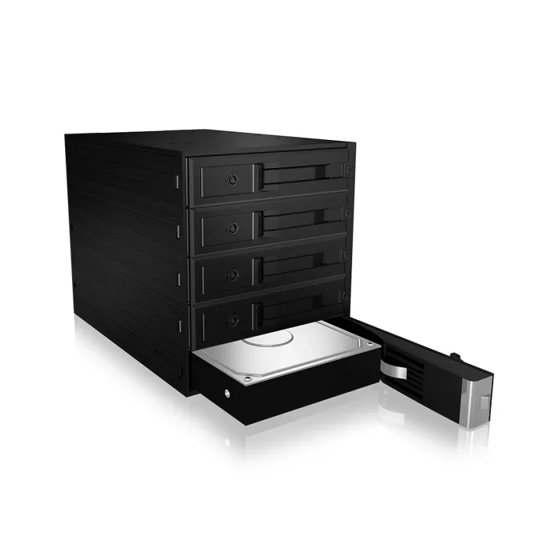 ICY BOX - IB-565SSK - backplane, 5x SATA 3,5 HDD per 3x vano 5,25, hot swap, senza vassoi - nero