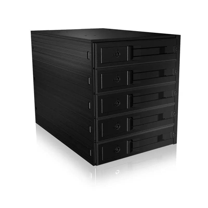 ICY BOX - IB-565SSK - backplane, 5x SATA 3,5 HDD per 3x vano 5,25, hot swap, senza vassoi - nero