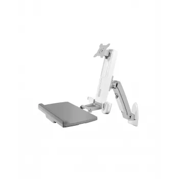 ICY BOX IB-MS600-W 61 cm (24 pollici) supporto a parete grigio, argento, bianco