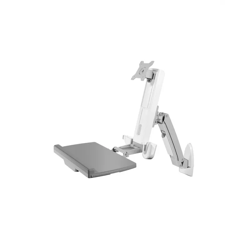 ICY BOX IB-MS600-W 61 cm (24 pollici) supporto a parete grigio, argento, bianco