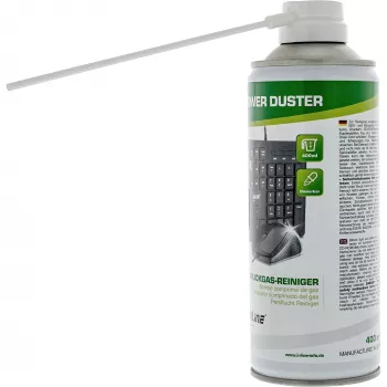 Bomboletta spray aria compressa 400 ml — InLine, alta pressione per manutenzione IT, server e PC
