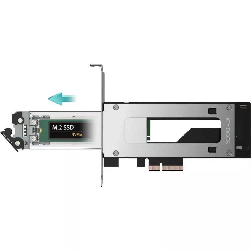 Scheda adattatore PCIe NVMe M.2 Icy Dock MB840M5P-B, nero/argento