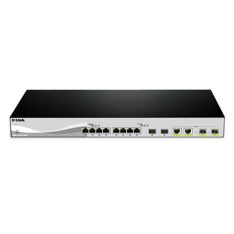 Switch di rete D-Link DXS-1210-12SC/E Managed L2 10G Ethernet (100/1000/10000) 1U nero, argento