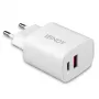 Lindy 73413 caricatore USB-A e USB-C, 20 W, Power Delivery, 100–240 V, bianco