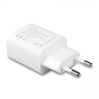 Lindy 73413 caricatore USB-A e USB-C, 20 W, Power Delivery, 100–240 V, bianco