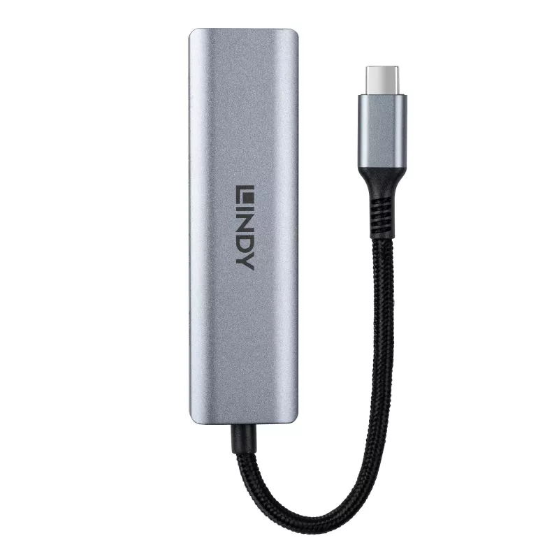 Lindy 43414 hub USB 3.2 Gen 2 Type-C a 4 porte, 4x USB-C, da scrivania