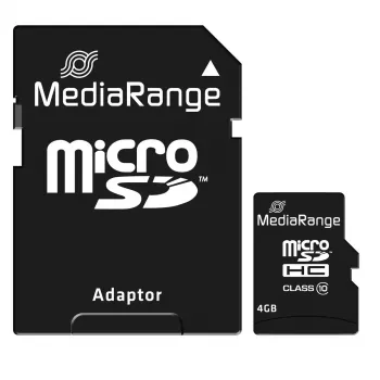 Scheda di memoria MediaRange 4 GB MicroSDHC Class 10 MR956