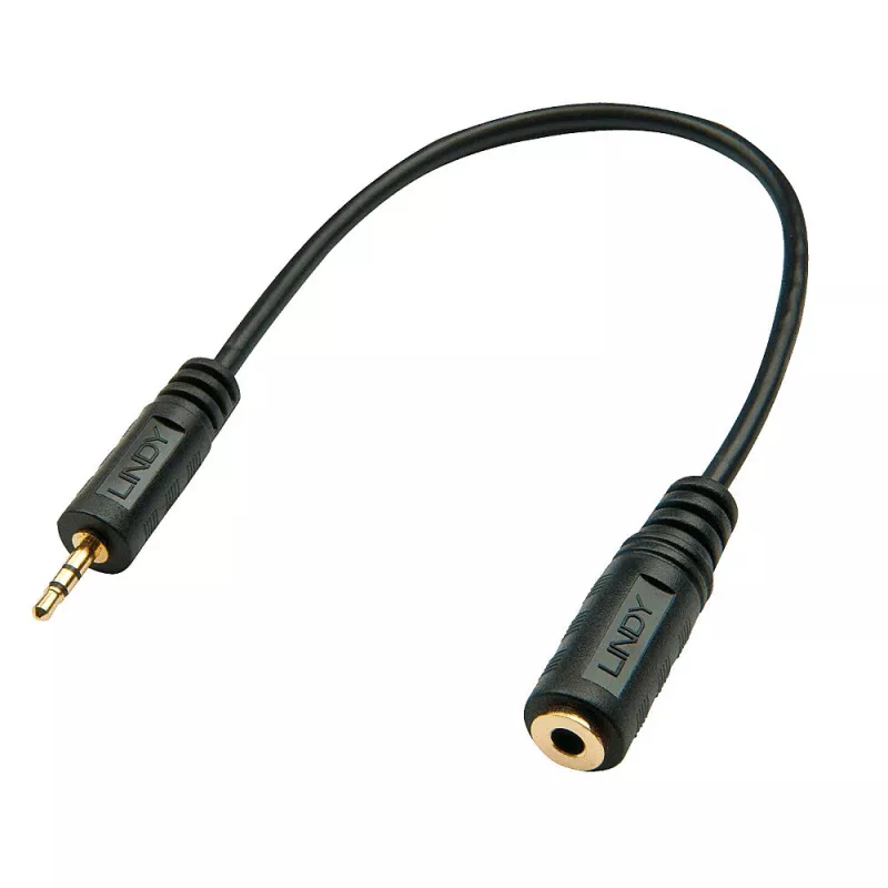 Adattatore audio Lindy connettore maschio 2,5 mm a connettore femmina 3,5 mm