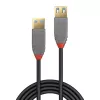 Cavo prolunga USB 3.2 Type-A Lindy 1 m, 5Gbit/s, Anthra Line