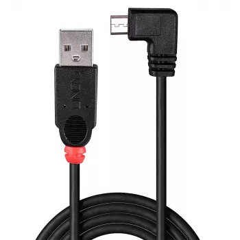 Cavo USB 2.0 Lindy Type-A a Micro-B, 0,5 m, 90° ad angolo retto